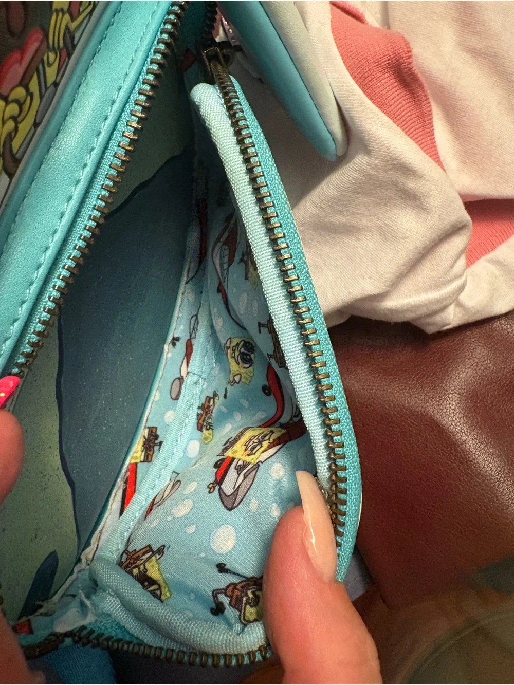 Loungefly SpongeBob Patterned Mini Backpack - Blue, White & Red